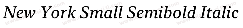 New York Small Semibold Italic字体转换